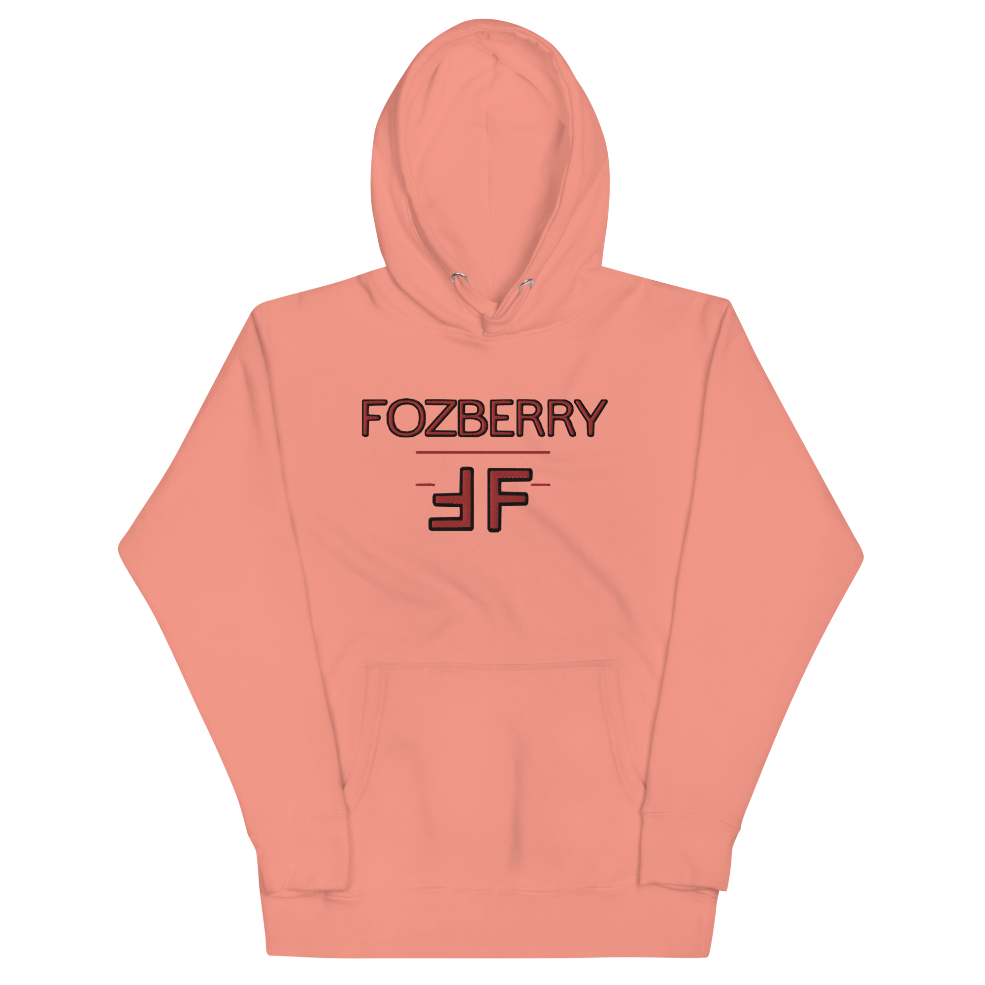 Fozberry Men and Women Red with Black Hoodie