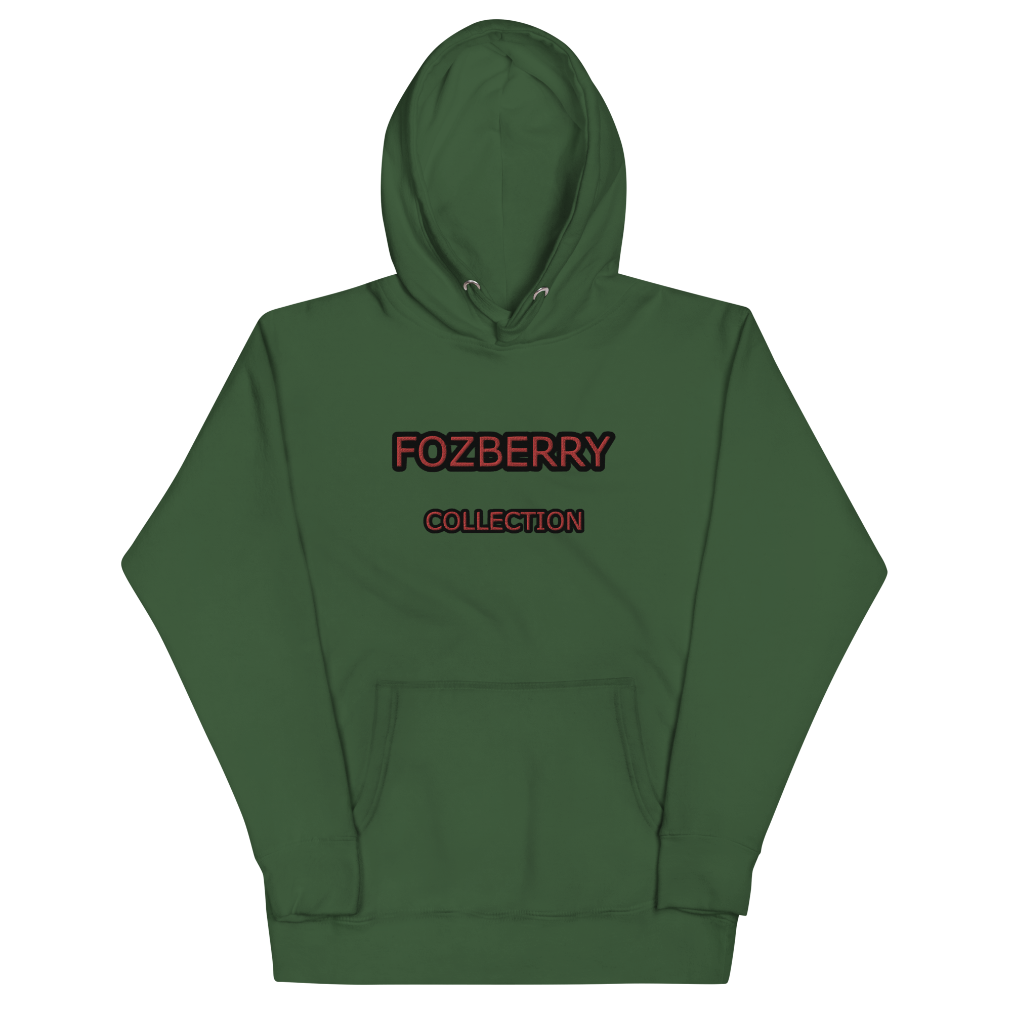 Fozberry Men and Women Red with Black Hoodie