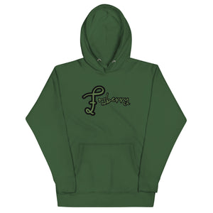 Fozberry Men and Women Green with Black Hoodie