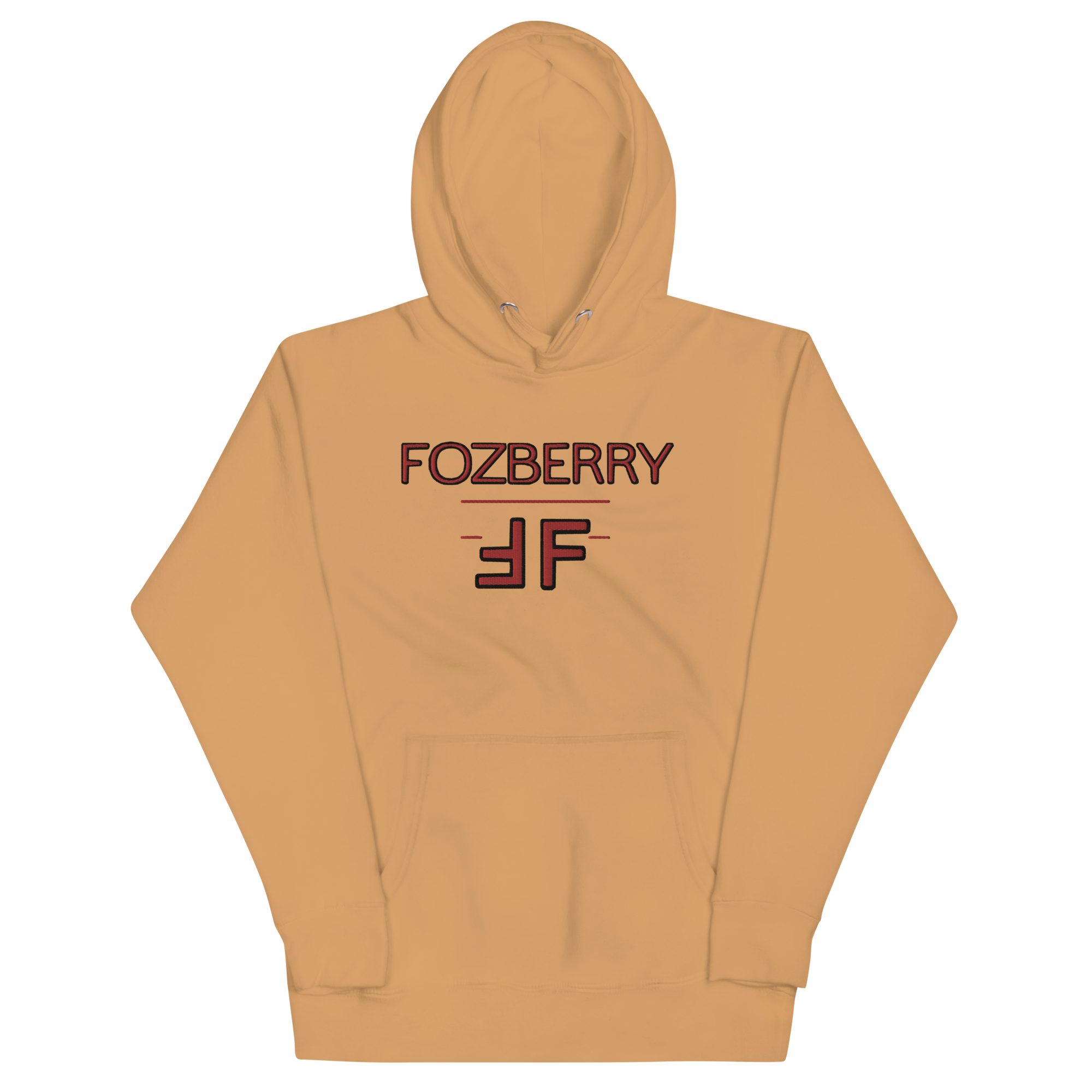 Fozberry Men and Women Red with Black Hoodie