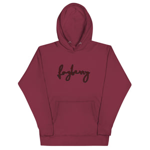 Fozberry Men and Women Red with Maroon Hoodie