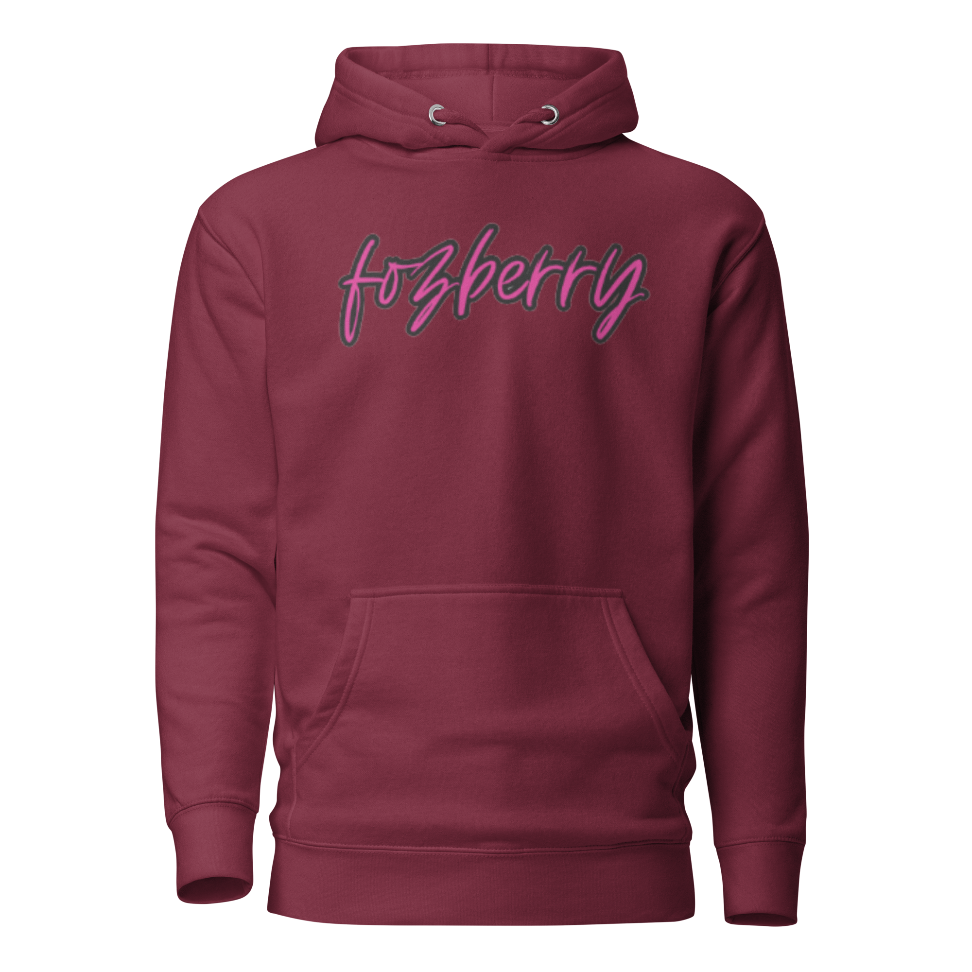 Fozberry Men and Women Magneta with Black Hoodie
