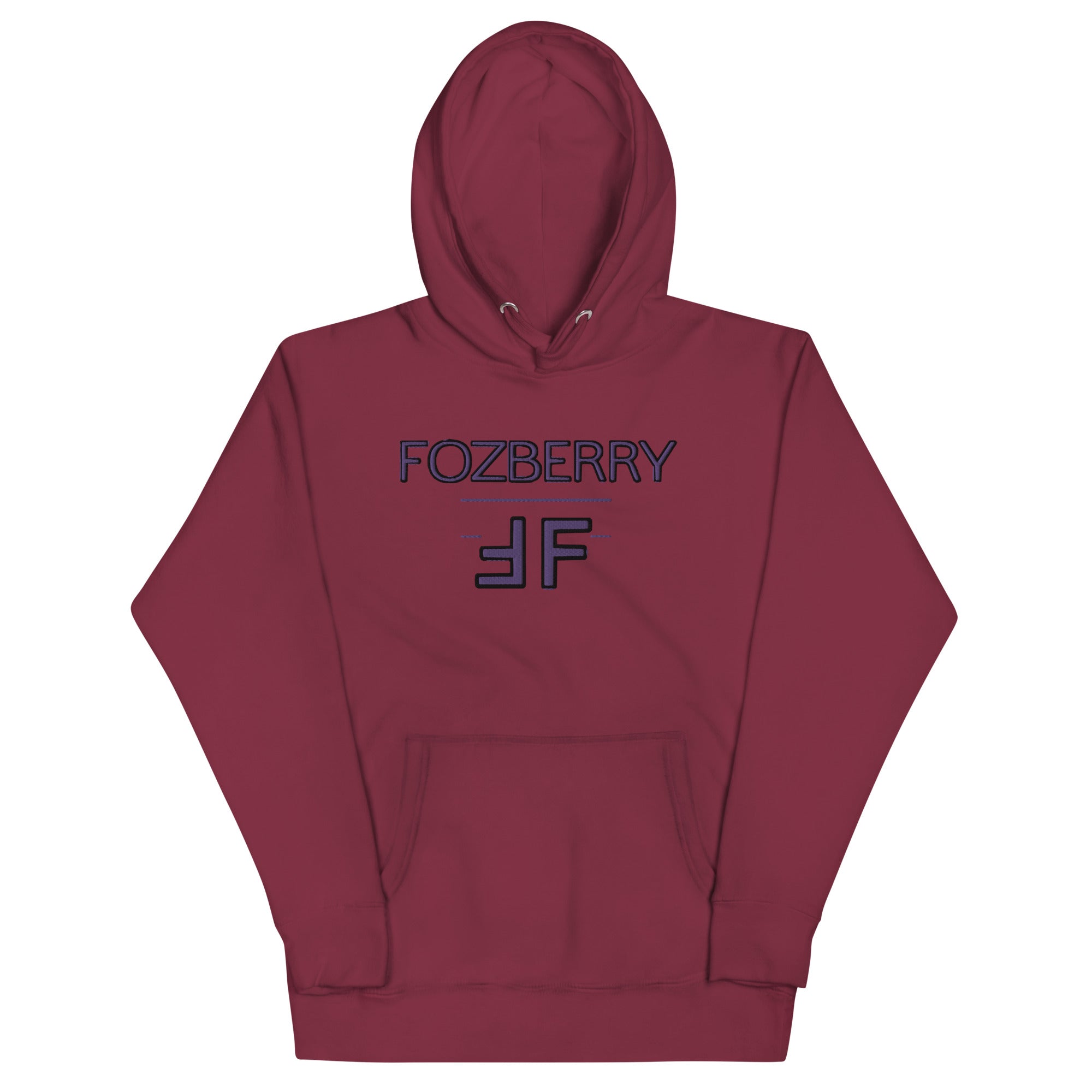 Fozberry Men and Women Purple with Black Hoodie