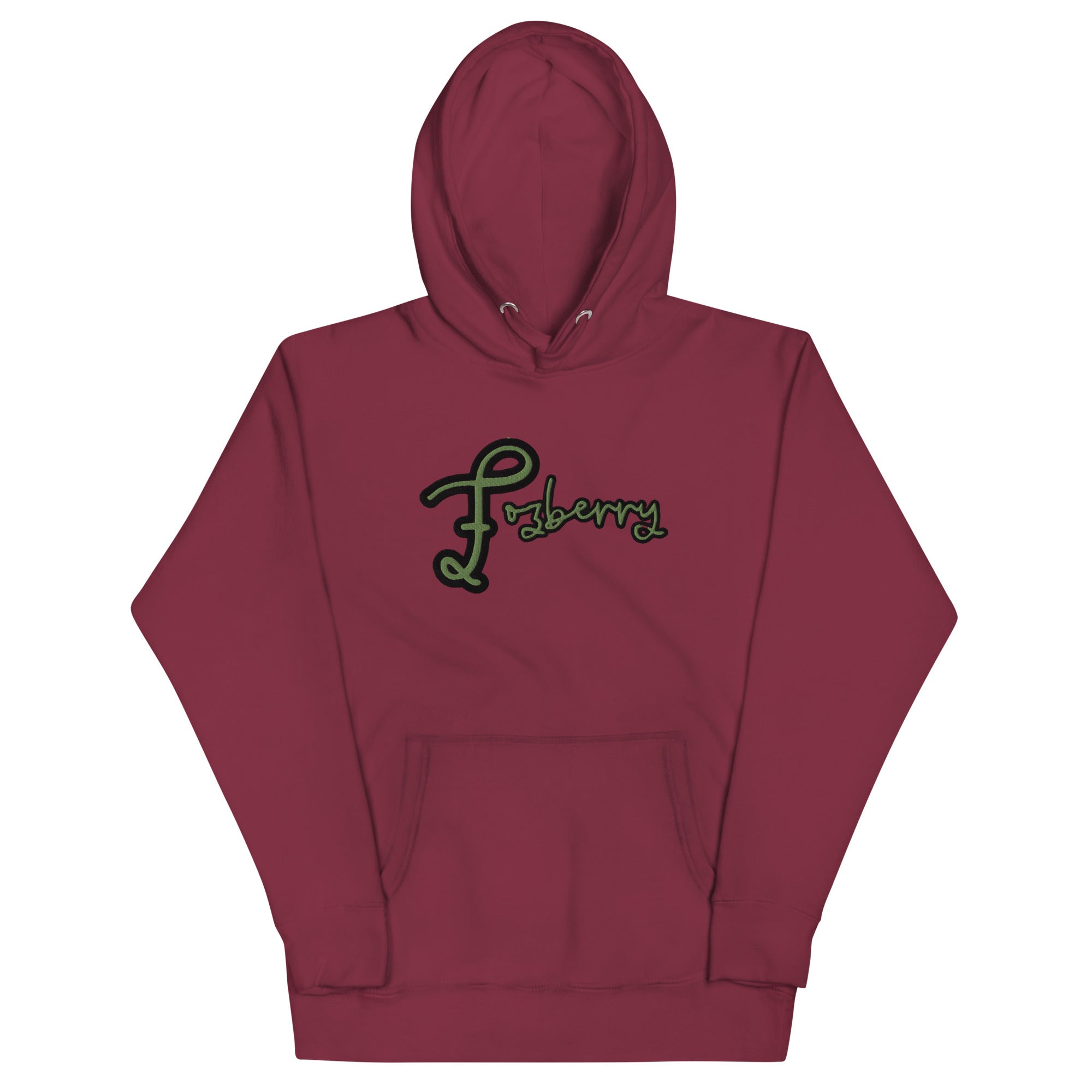 Fozberry Men and Women Green with Black Hoodie