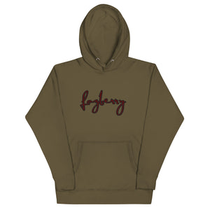 Fozberry Men and Women Red with Maroon Hoodie