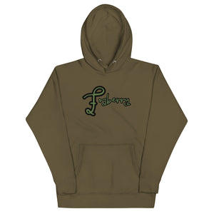 Fozberry Men and Women Green with Black Hoodie