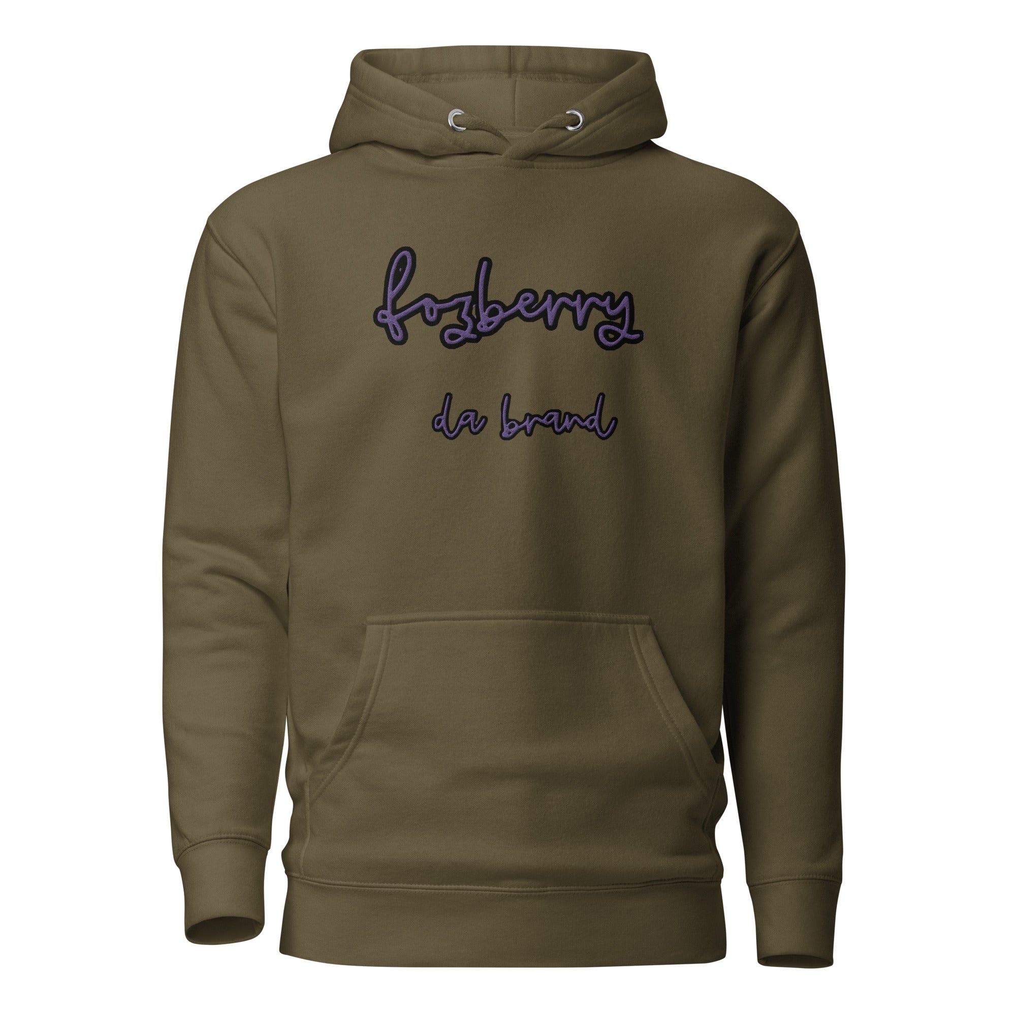 Fozberry Men and Women Purple on Black Hoodie