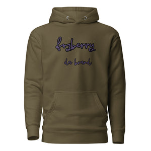 Fozberry Men and Women Purple on Black Hoodie