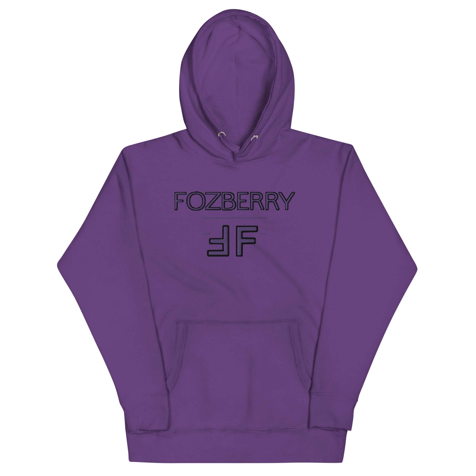 Fozberry Men and Women Purple with Black Hoodie