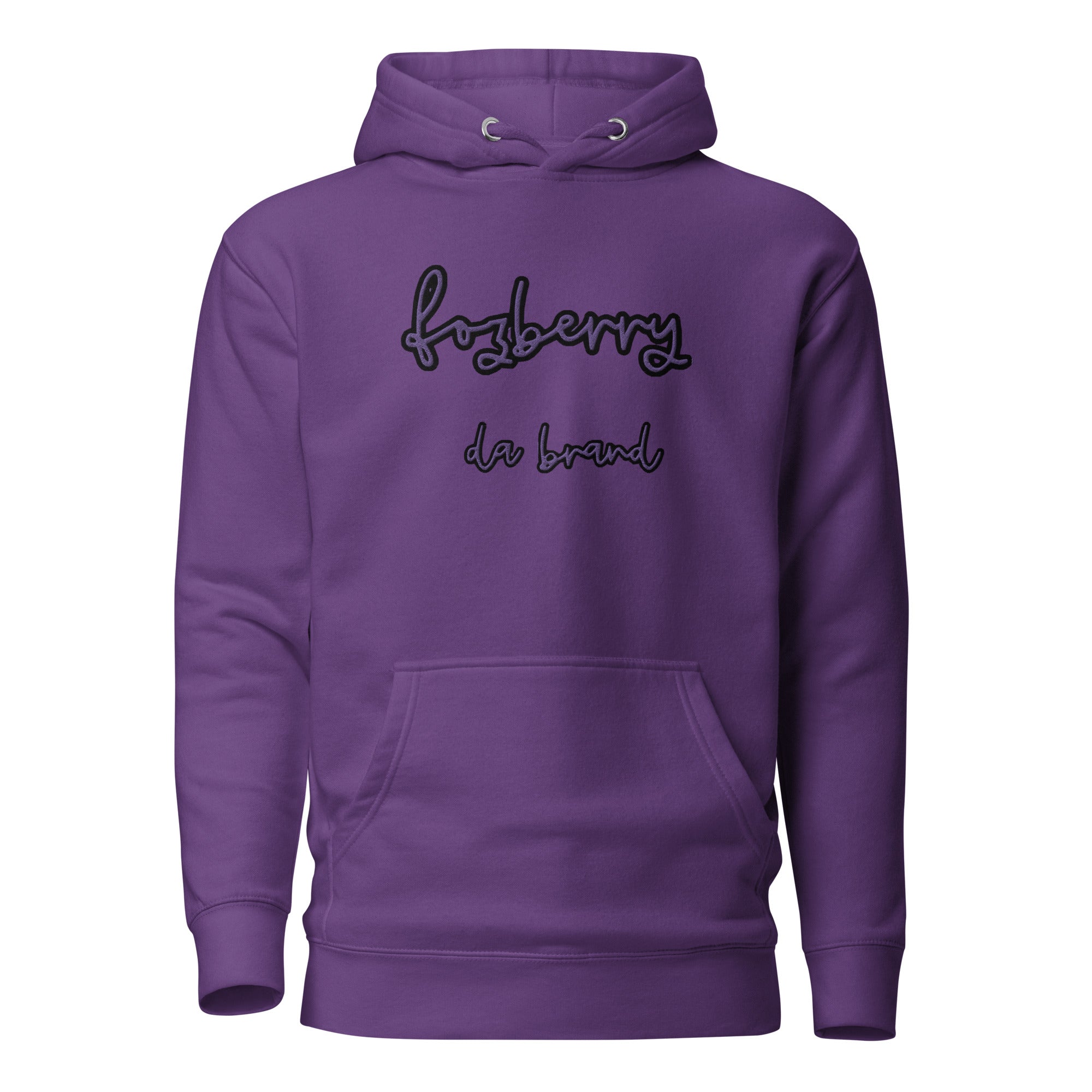 Fozberry Men and Women Purple on Black Hoodie