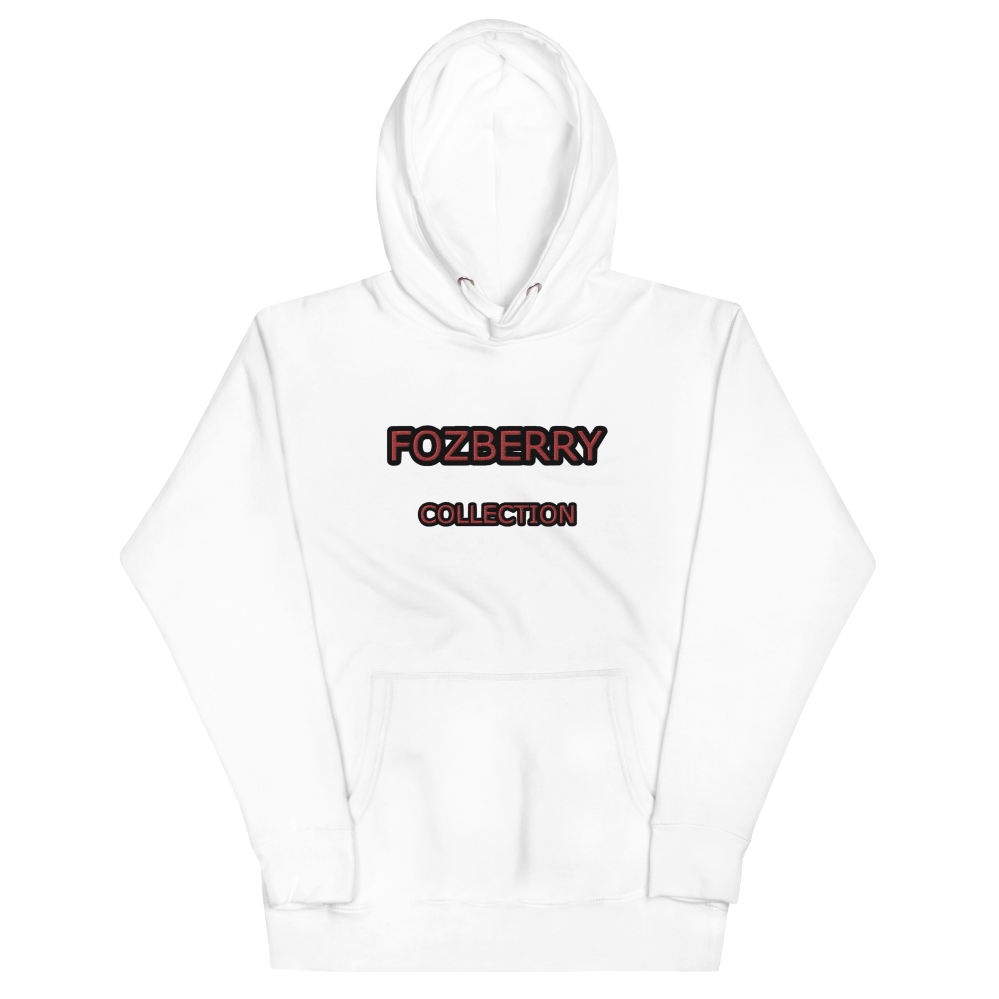 Fozberry Men and Women Red with Black Hoodie