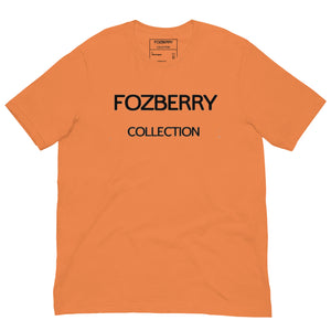 Fozberry Men and Women Orange with Black T-Shirt