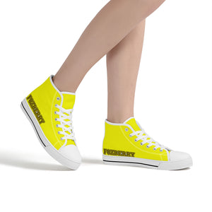 Fozberry Men and Women Yellow with Black and Yellow Canvas Sneakers
