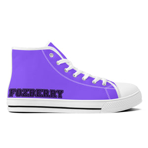 Fozberry Men and Women Purple with Black and Purple Canvas Sneakers