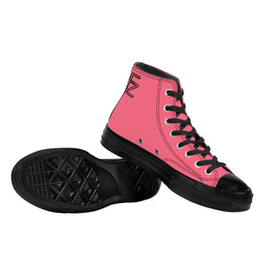 Fozberry Women Pink with Black and Pink High - Top Sneakers