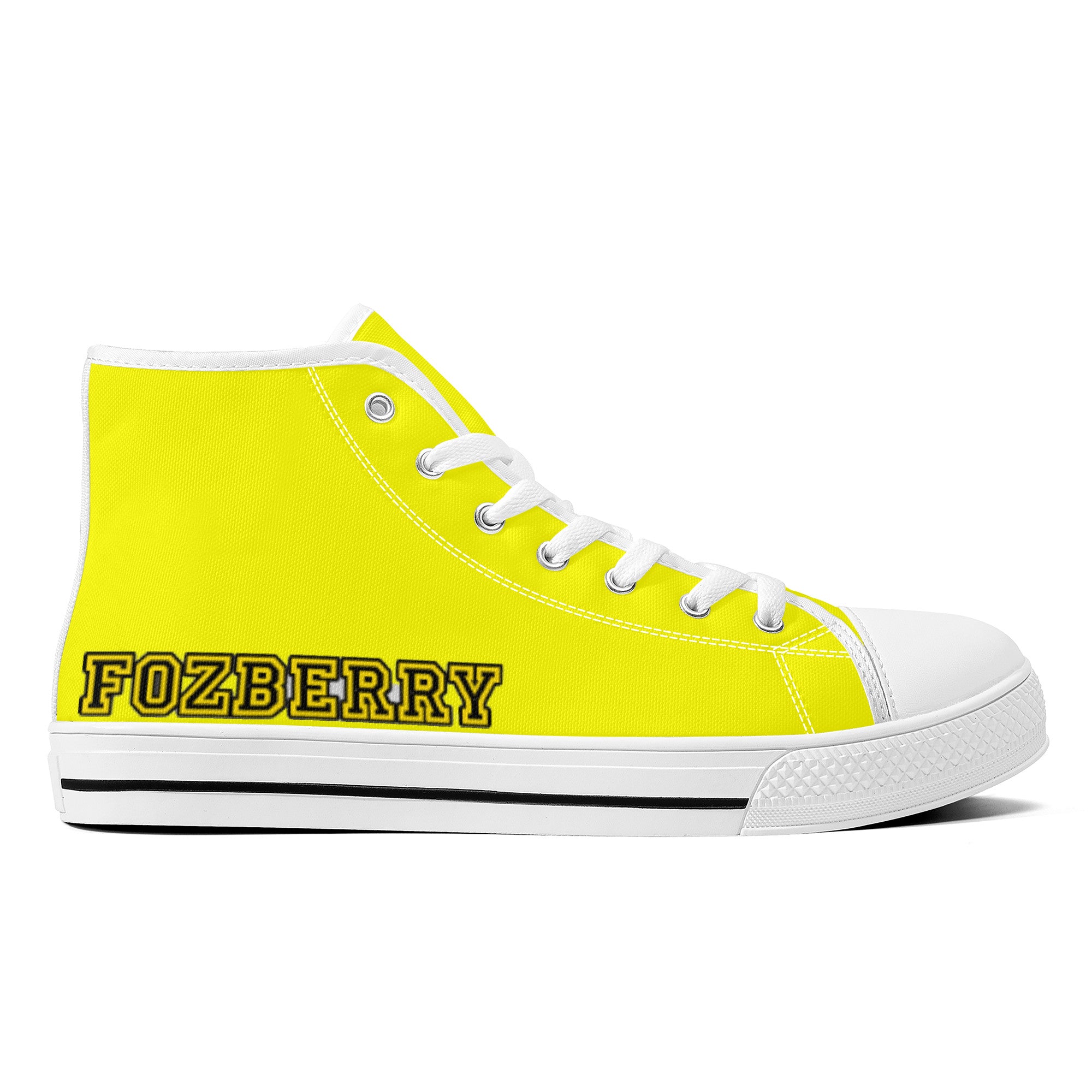 Fozberry Men and Women Yellow with Black and Yellow Canvas Sneakers